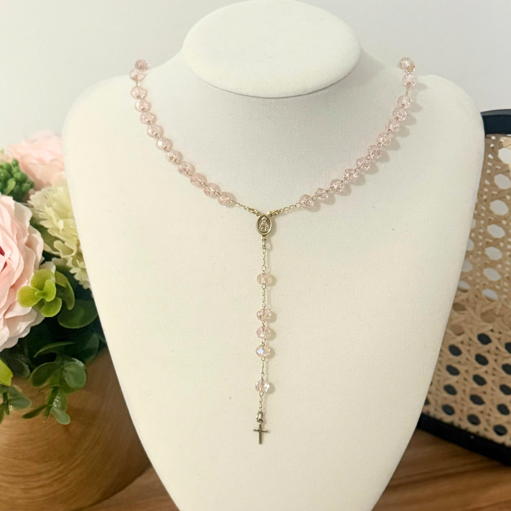 Crystal Rosary Necklace Our Lady of Aparecida