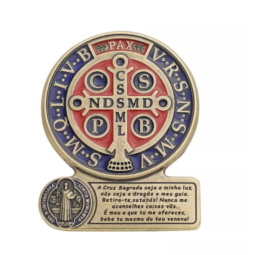 Medalha de São Bento com Oração Ouro Velho