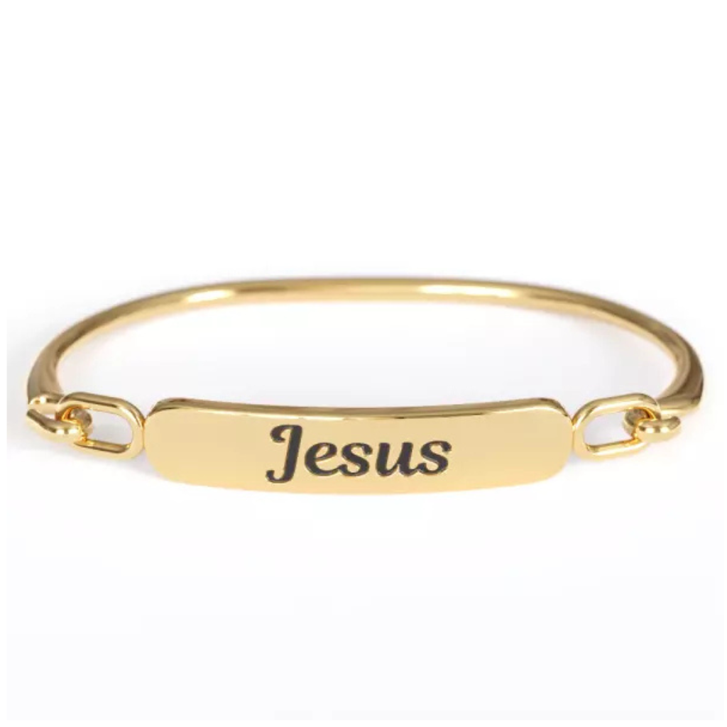 Pulseira com o Nome Jesus Dourada