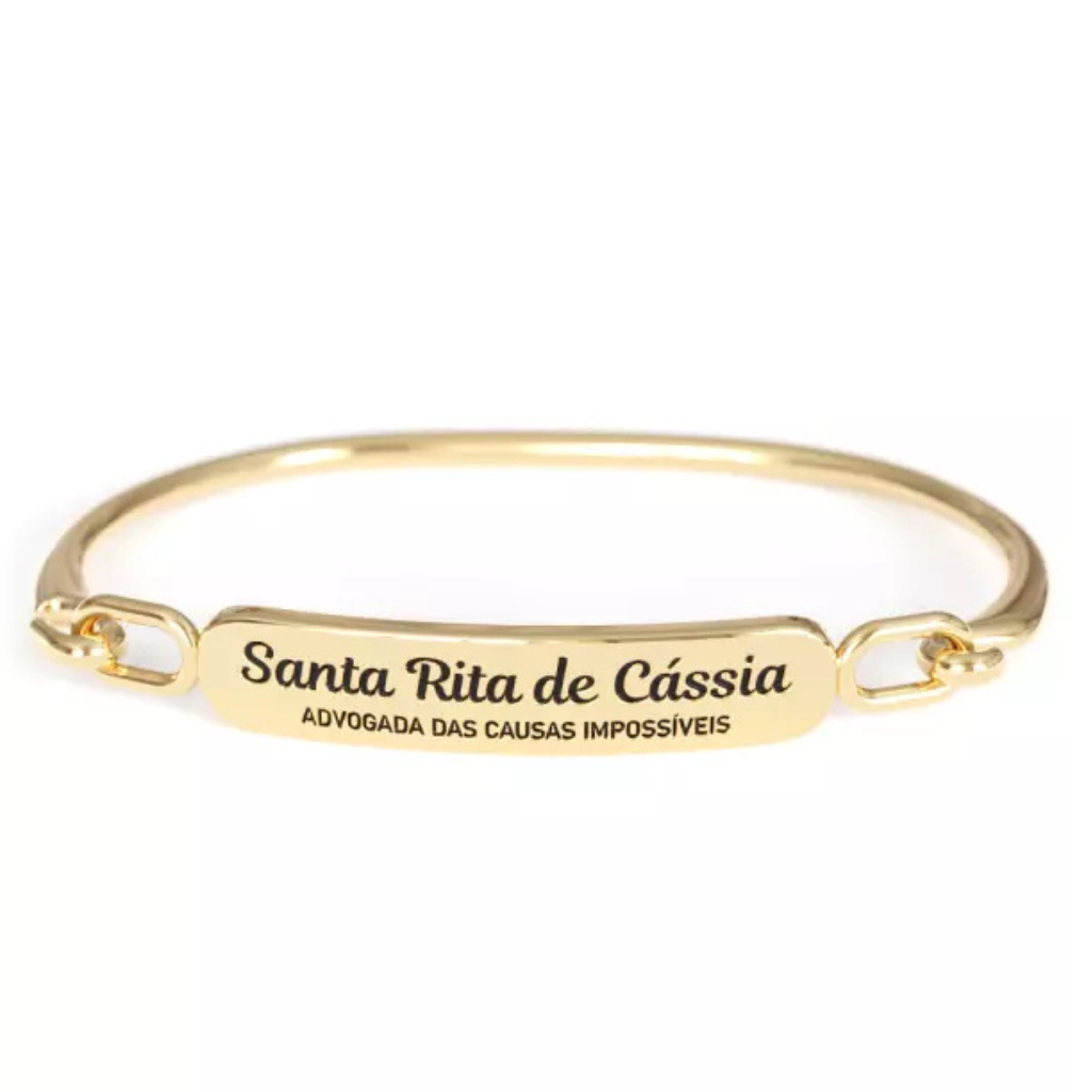 Pulseira Santa Rita de Cássia Dourada