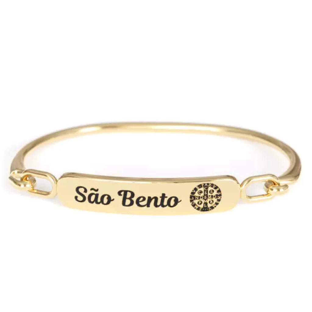 Pulseira de São Bento com a Medalha Dourada