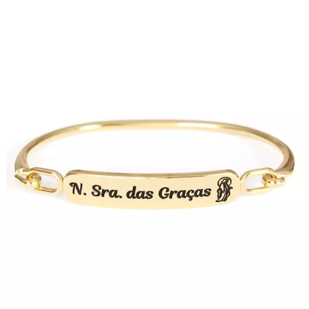 Pulseira Nossa Senhora das Graças Dourada