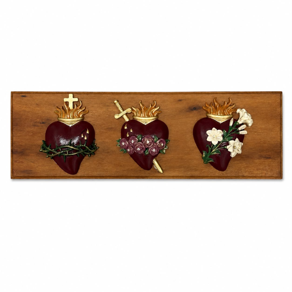 Placa decorativa Luxo - Três Corações