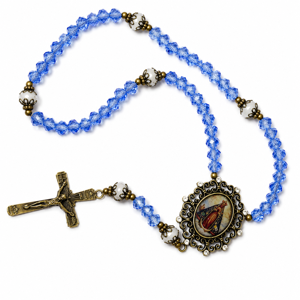 Terço Nossa Senhora Aparecida Azul