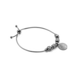 Stainless Steel Bracelet with Rhinestones