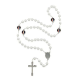 Terço Glacial Branco 8 mm Jesus Misericordioso