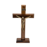 Crucifixo De Mesa/Parede Madeira 26cm