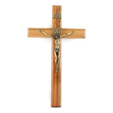 Crucifixo São Bento Madeira 35cm - Parede