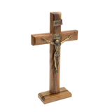 Crucifixo Madeira Mesa/Parede São Bento 28cm