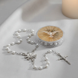 Terço Crisma Pérola Branco 4mm