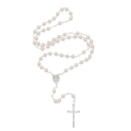 Cream Pearl Rosary of Our Lady of Grace 6mm
