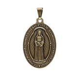 Colgante Medalla Nuestra Señora de las Lágrimas y Jesús Atado