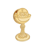 Golden Eucharist Button Brooch