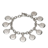 Pulseira Metal 10 Mandamentos Prata Velha Níquel