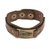 Pulsera Nuestra Señora de Aparecida - Cuero Marrón