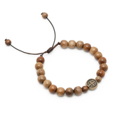 Pulsera de San Benito - Madera de Imbuia 8mm con Correa Ajustable