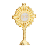 Golden Eucharistic Monstrance Button with Chalice