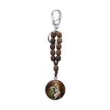 Saint Joseph/Father Keychain - Imbuia Wood Rosary 9/10mm
