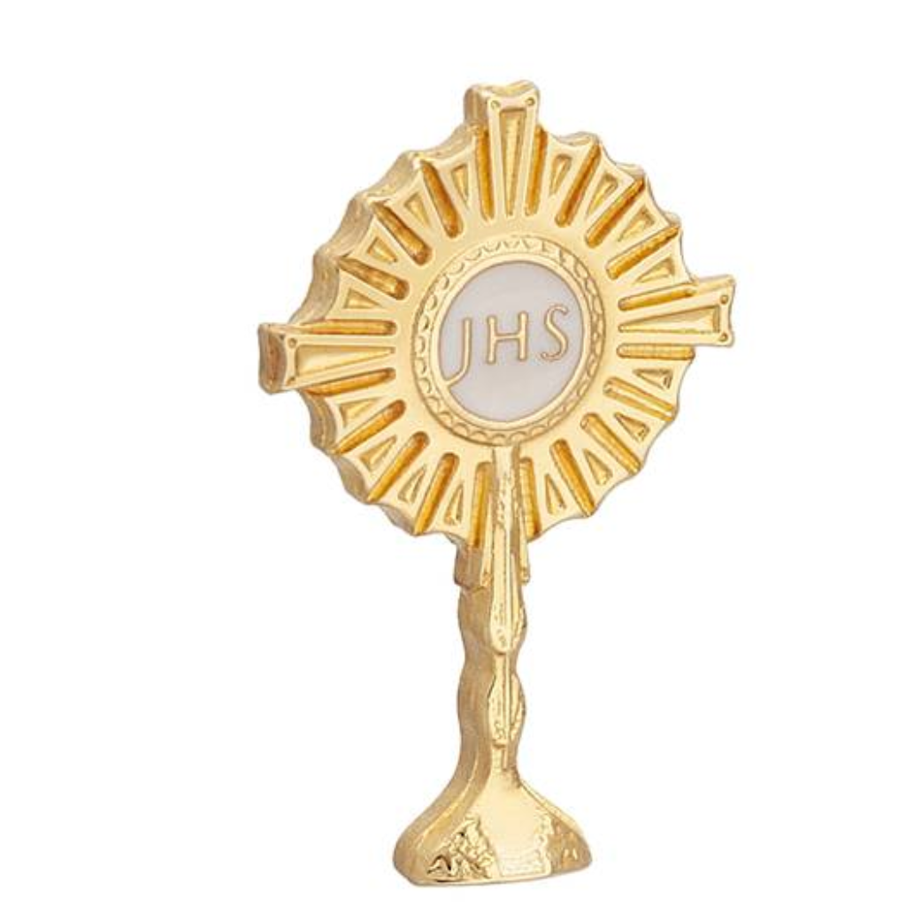 Broche Boton Ostensório Eucarístia