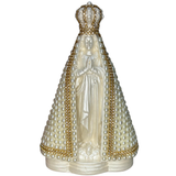 N. Sra Aparecida Decorada com Pérolas e Strass - 20cm