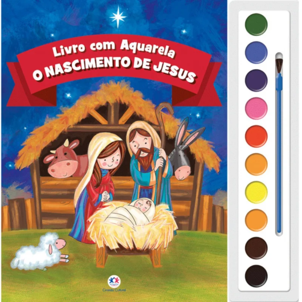 Livro Aquarela O nascimento de Jesus