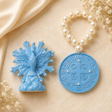 Kit Azul - Divino Espírito Santo e Medalha de São Bento