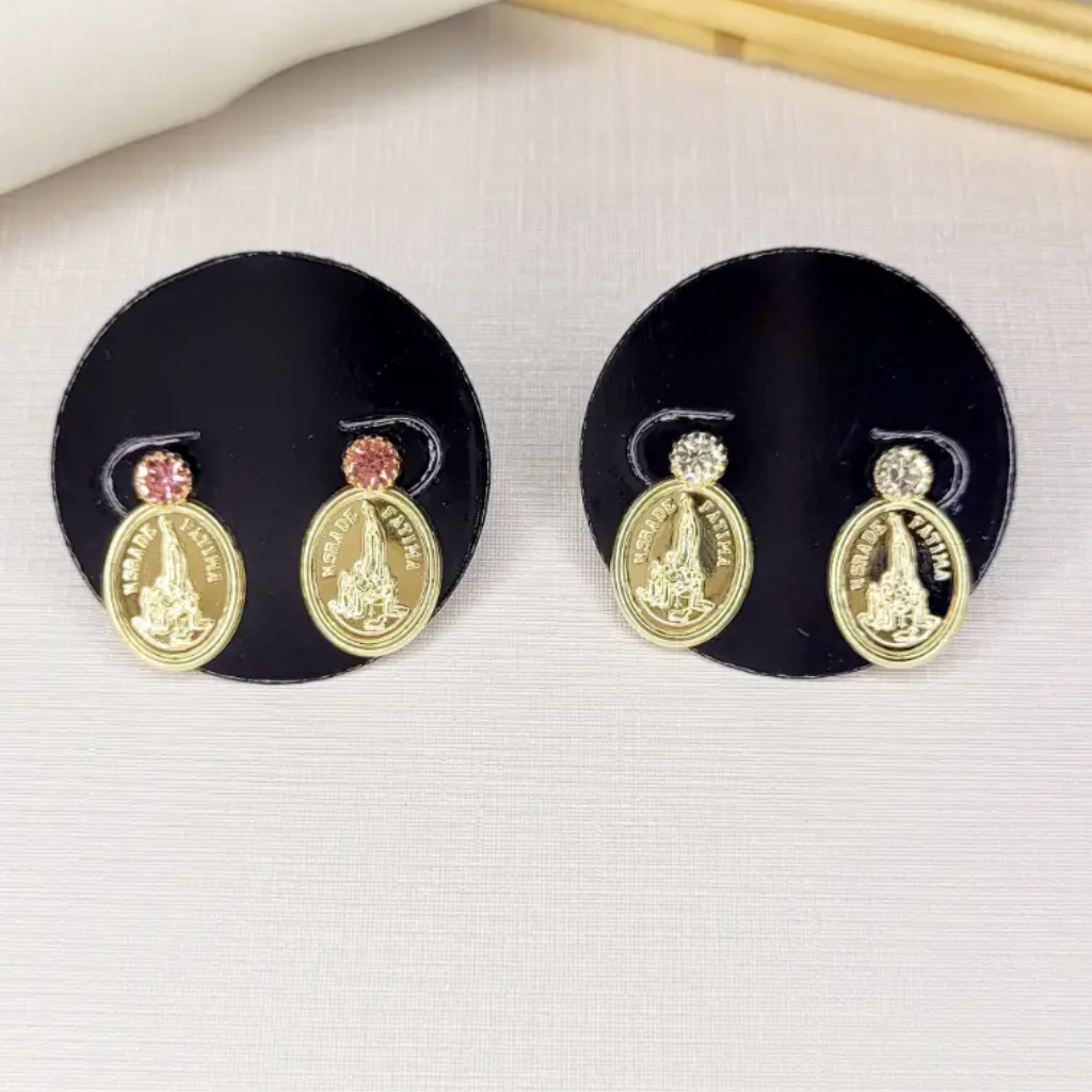 Earring with Our Lady of Fatima 