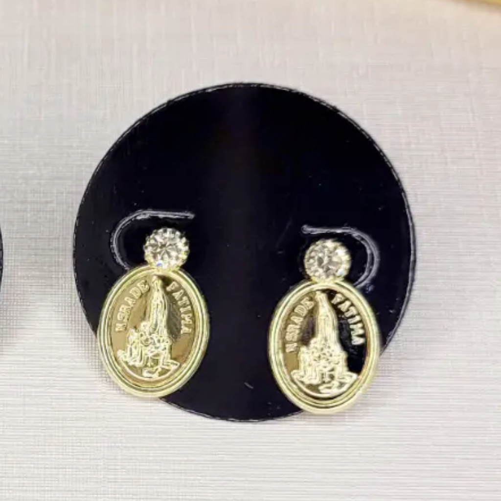Earring with Our Lady of Fatima 