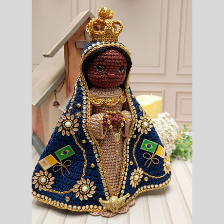 Nossa Senhora Aparecida - 25cm - Crochê