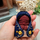 Nossa Senhora Aparecida - 7cm - Crochê