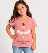 T-Shirt Infantil Menina Dos Olhos de Deus - Rosa