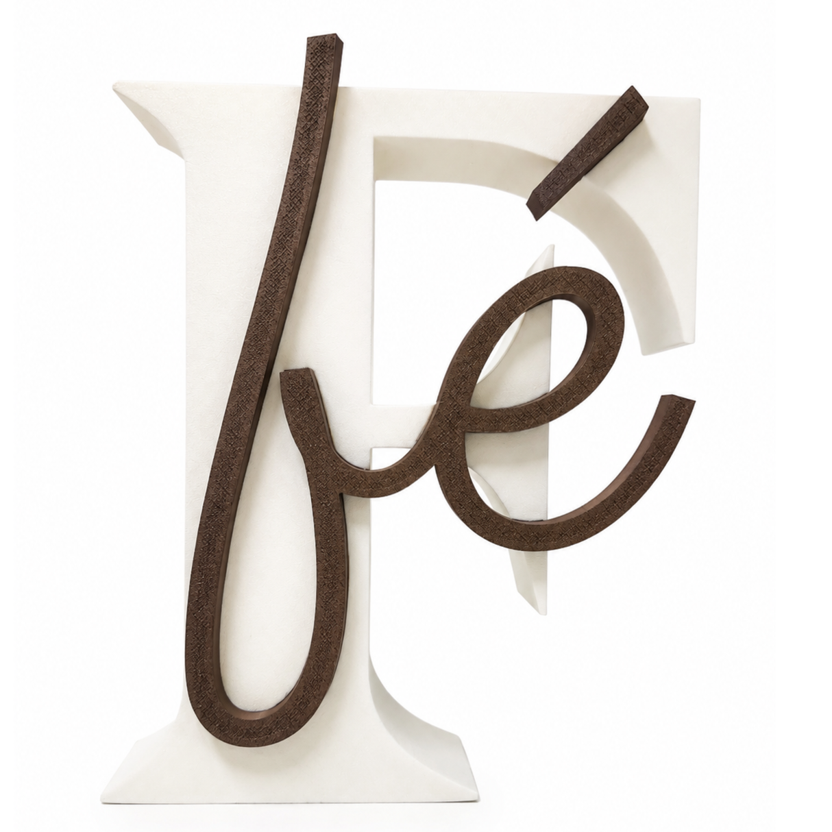 Escultura Decorativa Fé em Impressão 3D 24 cm