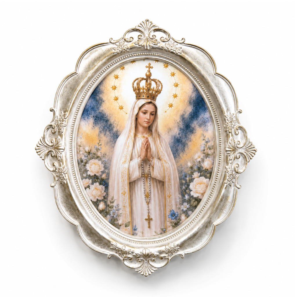 Quadro Devocional Nossa Senhora de Fátima 30X25cm