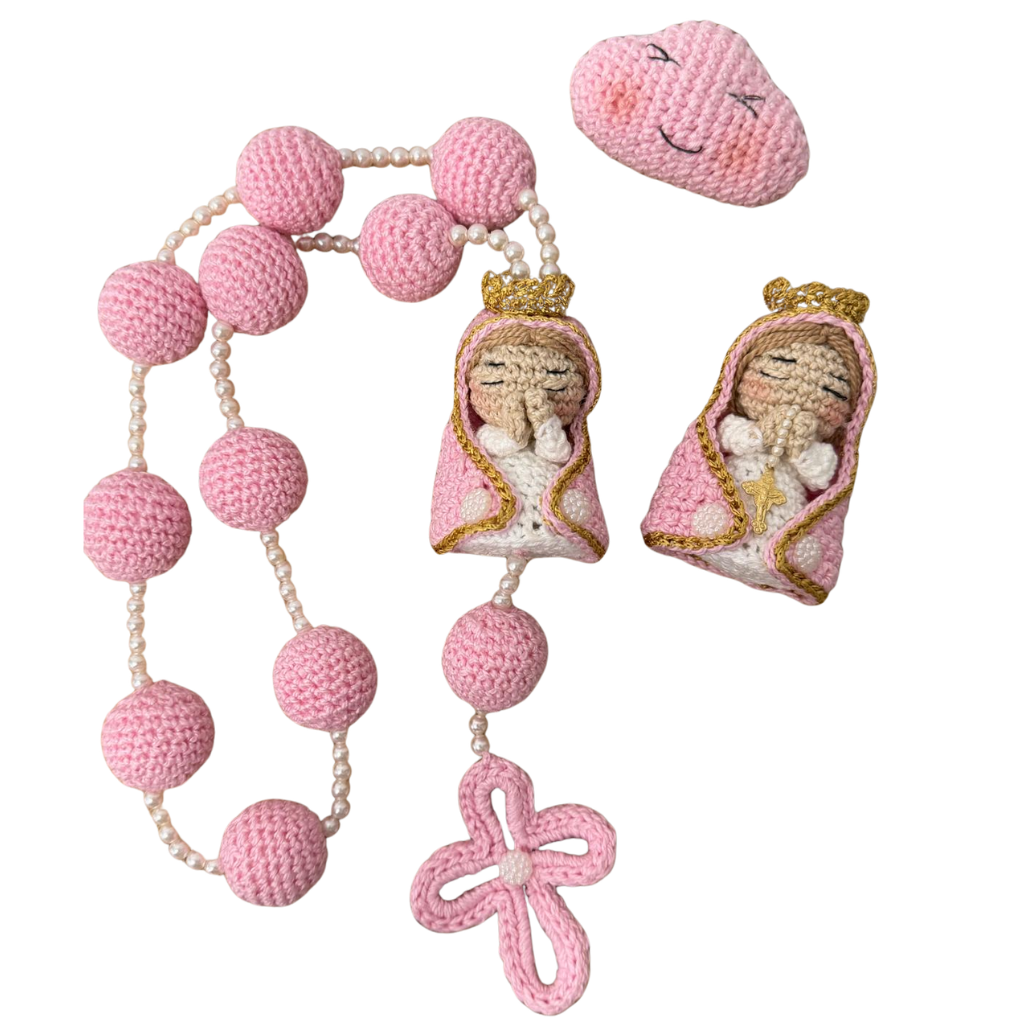 Kit Rosa Nossa Senhora - Crochê