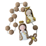 Kit Marrom Nossa Senhora - Crochê