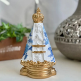 Nossa Senhora Aparecida Baby Infantil Azul Dourado - 15cm