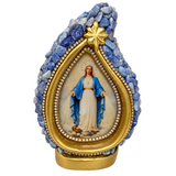 Kit Nossa Senhora das Graças com Gota de Pedras Azuis + Terço