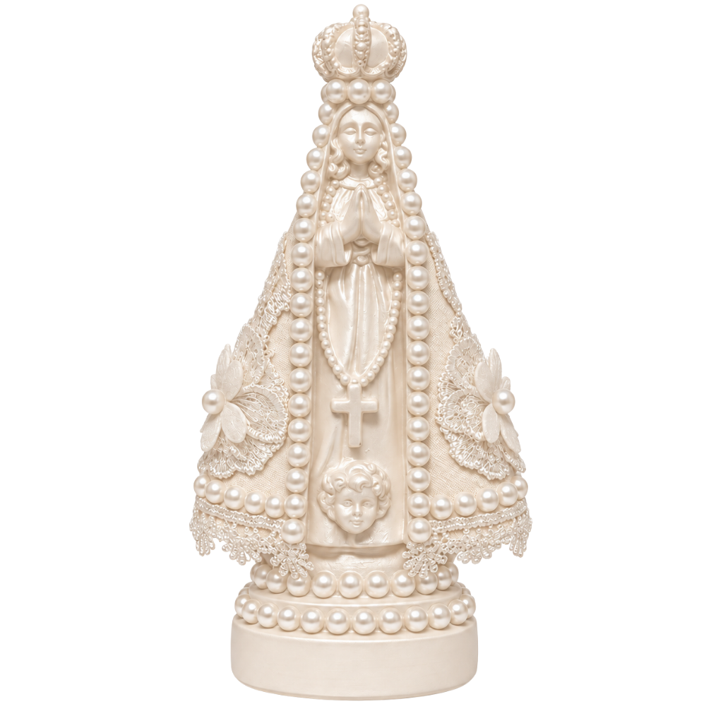 Imagem Nossa Senhora Aparecida com Perolas - 17cm