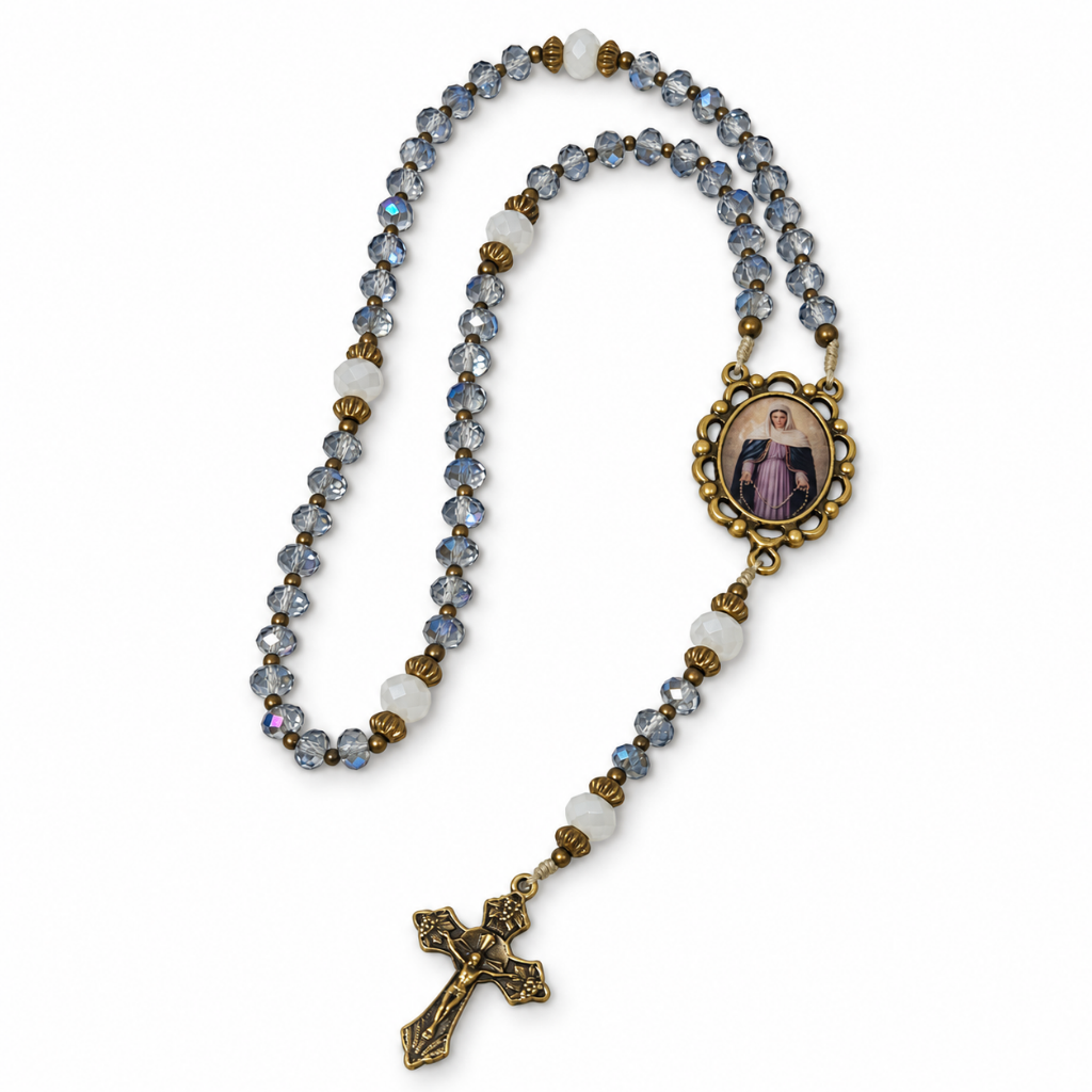 Terço Nossa Senhora das Lágrimas Azul
