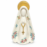 Imagem Nossa Senhora Aparecida com Flores - 9cm
