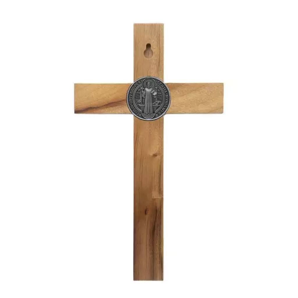 Crucifixo em Madeira Espelhado 26cm