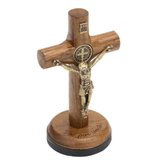 Crucifixo Mad Cilíndrica 07cm C/ São Bento