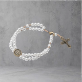 Pulseira Terço De Pulso São Bento Perola