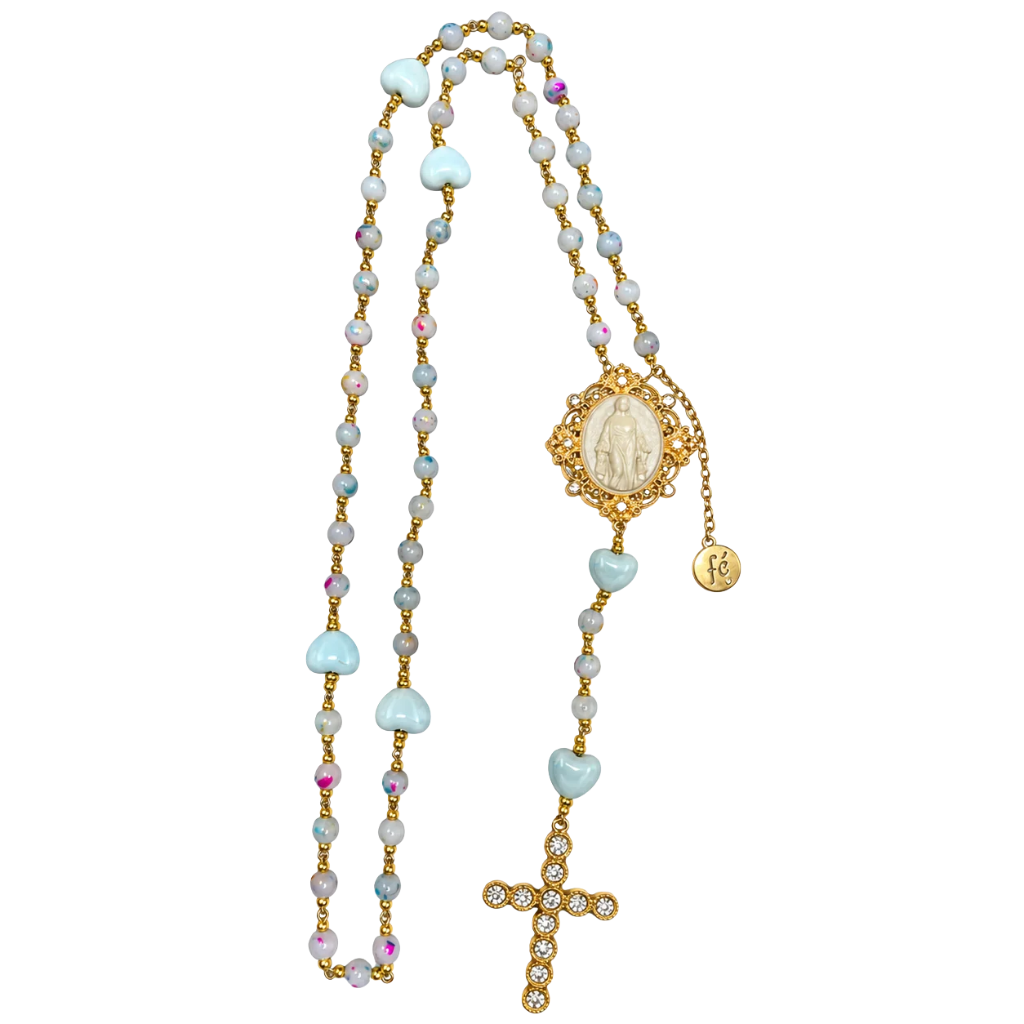 Terço Nossa Senhora das Graças - Azul-Claro