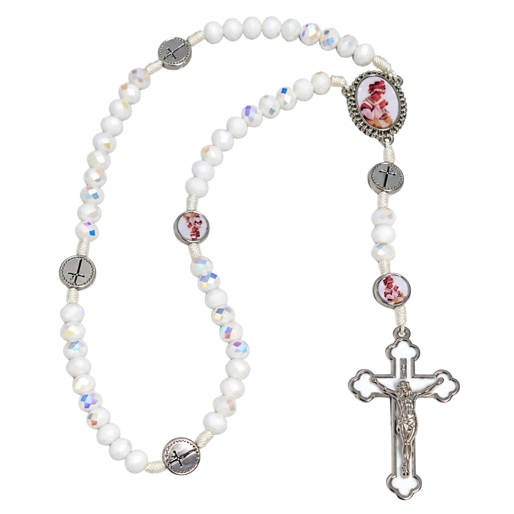 Terço Nossa Senhora de La Salette - Branco Irisado