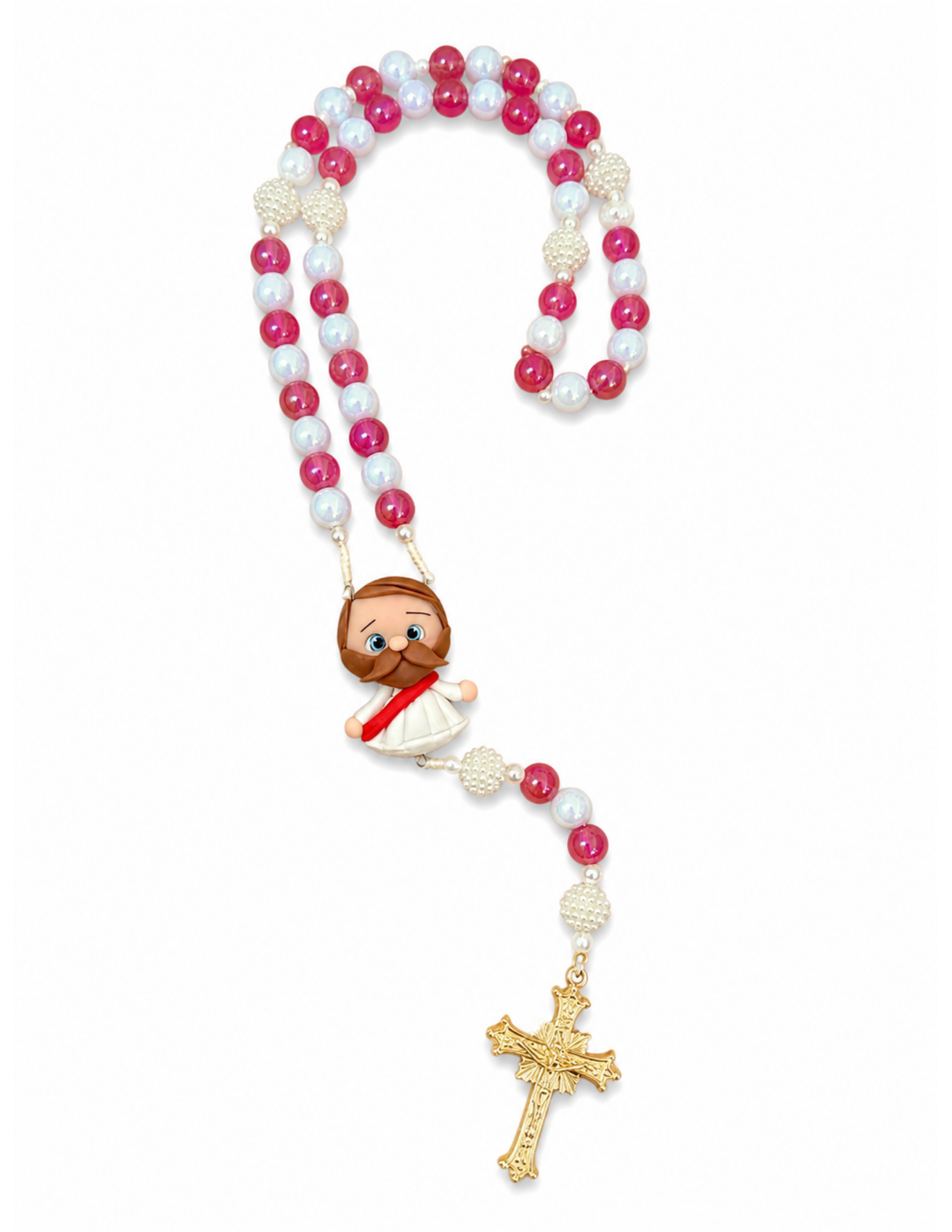 Terco Infantil Jesus - Vermelho E Branco