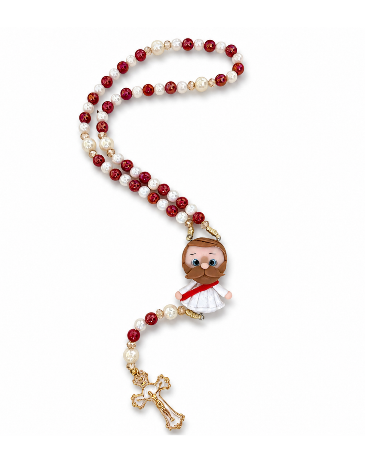 Terco Infantil Jesus - Vermelho E Branco